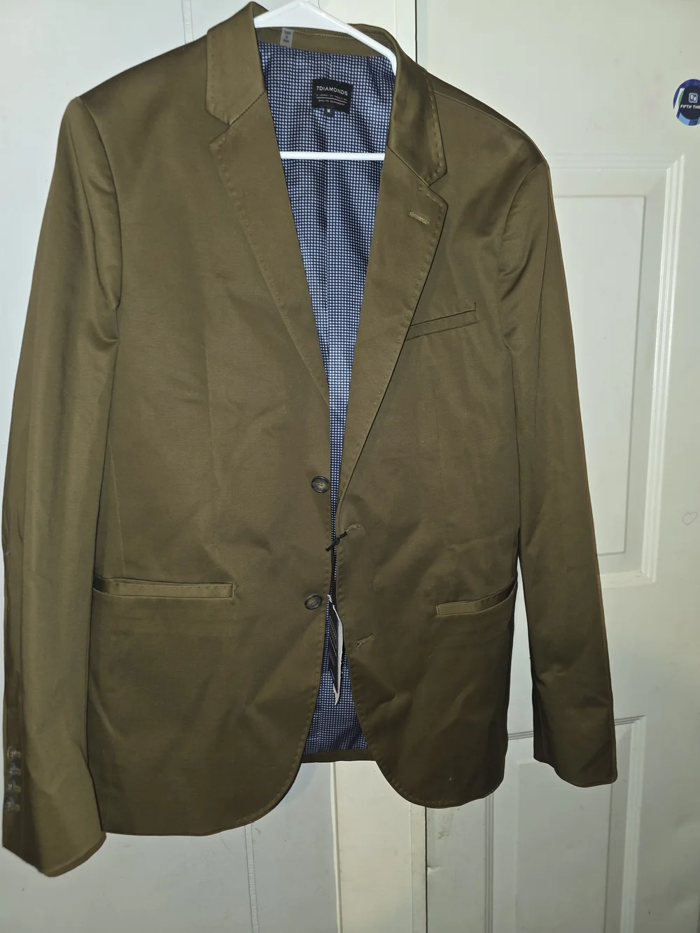 Saco Blazer 7 Diamonds Man Size M New Green Oliva Slim